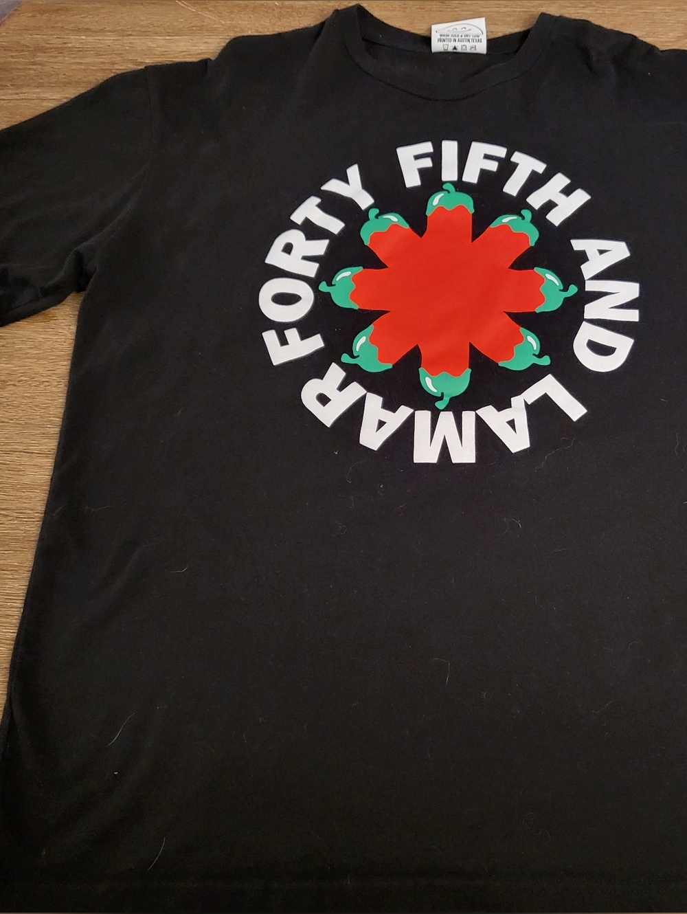 Forty Fifth And Lamar Black Graphic Tee